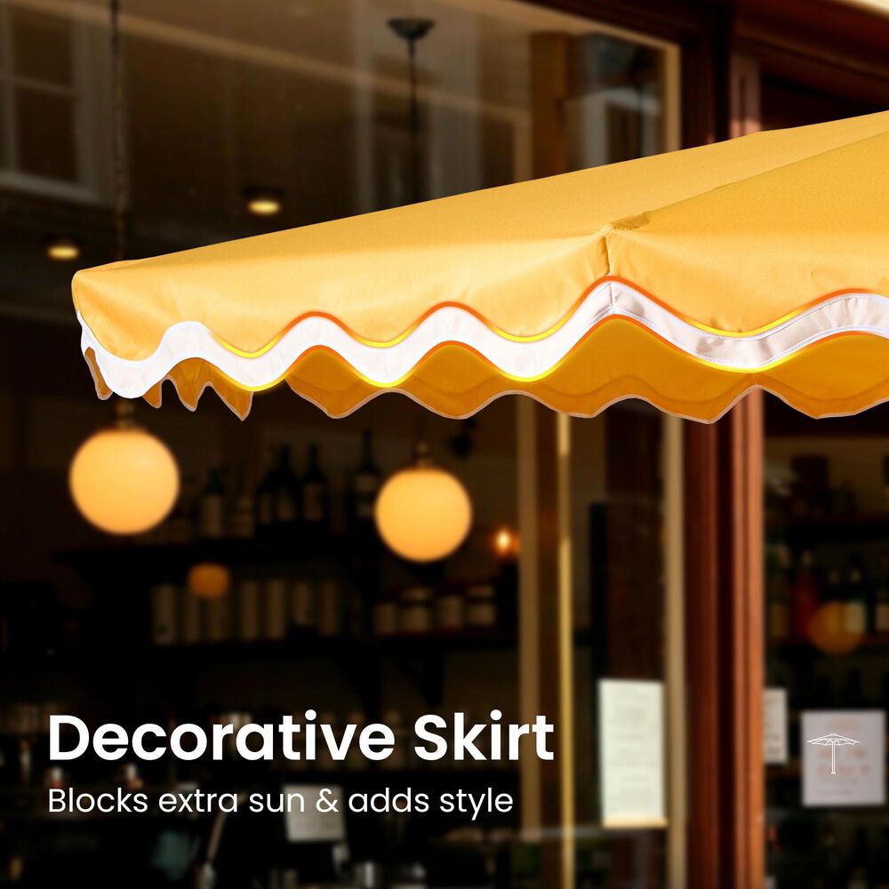 HOMLUX 10' Patio Umbrella in Yellow, , large