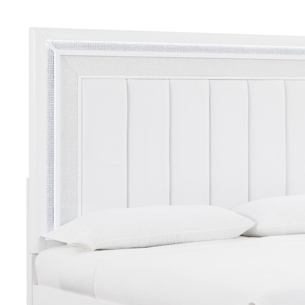 Millenium Chalanna King Upholstered Storage Bed in White, , large