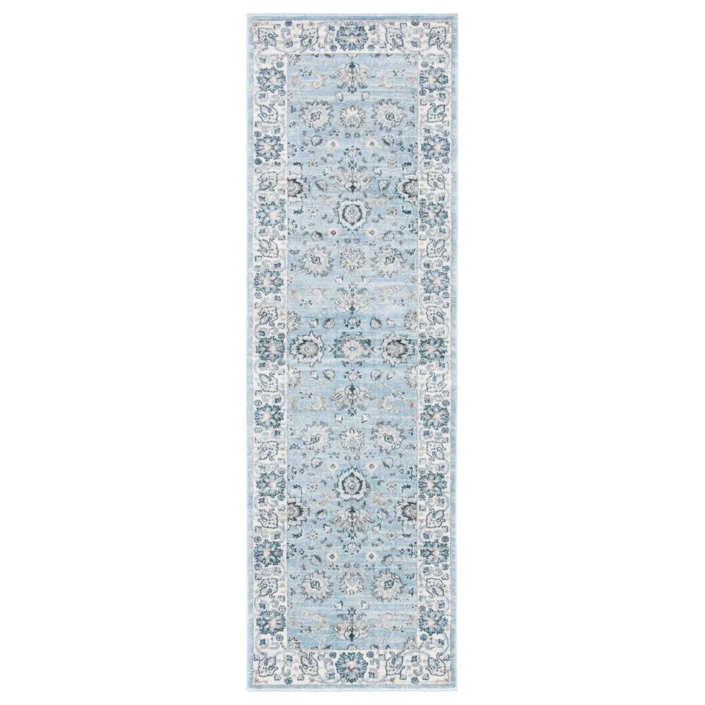 Safavieh Isabella 2"2" x 7" Light Blue and Cream Runner, , large