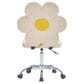Impressions Vanity Daisy Swivel Vanity Chair with Cream Cushion in Silver, , large