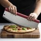 Fante"s Rocking Pizza Cutter with Blade Guard in Stainless Steel and Red, , large