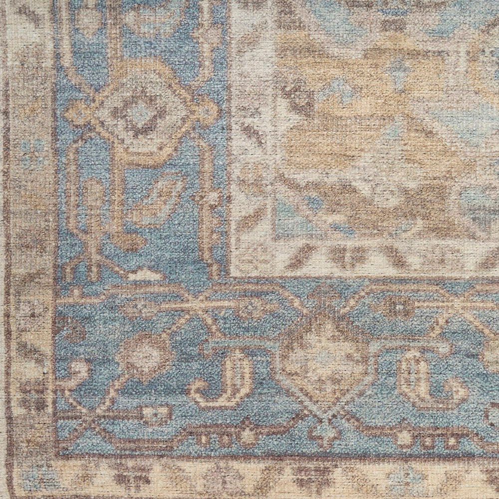 Nourison Vintage Washables Blue and Green 2' x 6' Runner, , large
