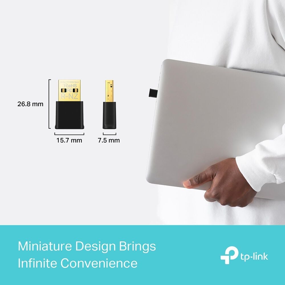 TP-Link AX1800 Nano Wi-Fi 6 Wireless USB Adapter in Black, , large