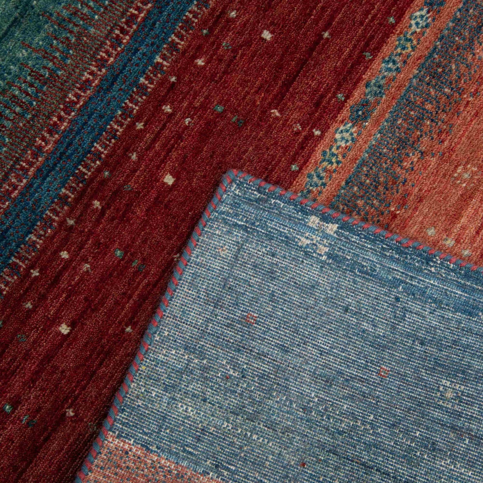 RIZZY Spectrum Dark Blue, Green, Red, Rust and Ivory 3' x 5' Area Rug