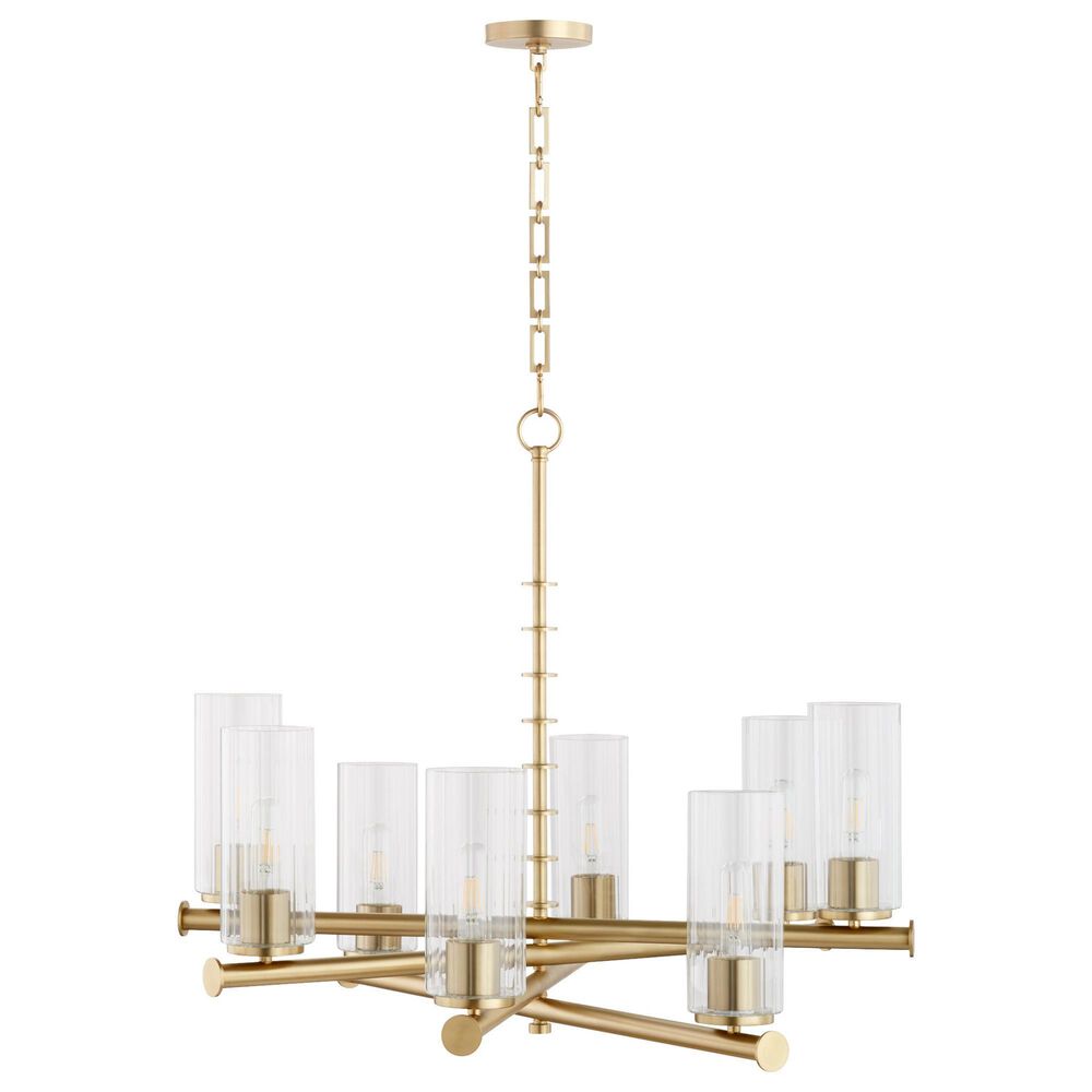 Quorum Juniper 8-Light Chandelier in Aged Brass, , large