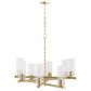 Quorum Juniper 8-Light Chandelier in Aged Brass, , large