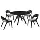 Blue River Venus and Polly 5-Piece Dining Set with Gray Cushion in Black, , large
