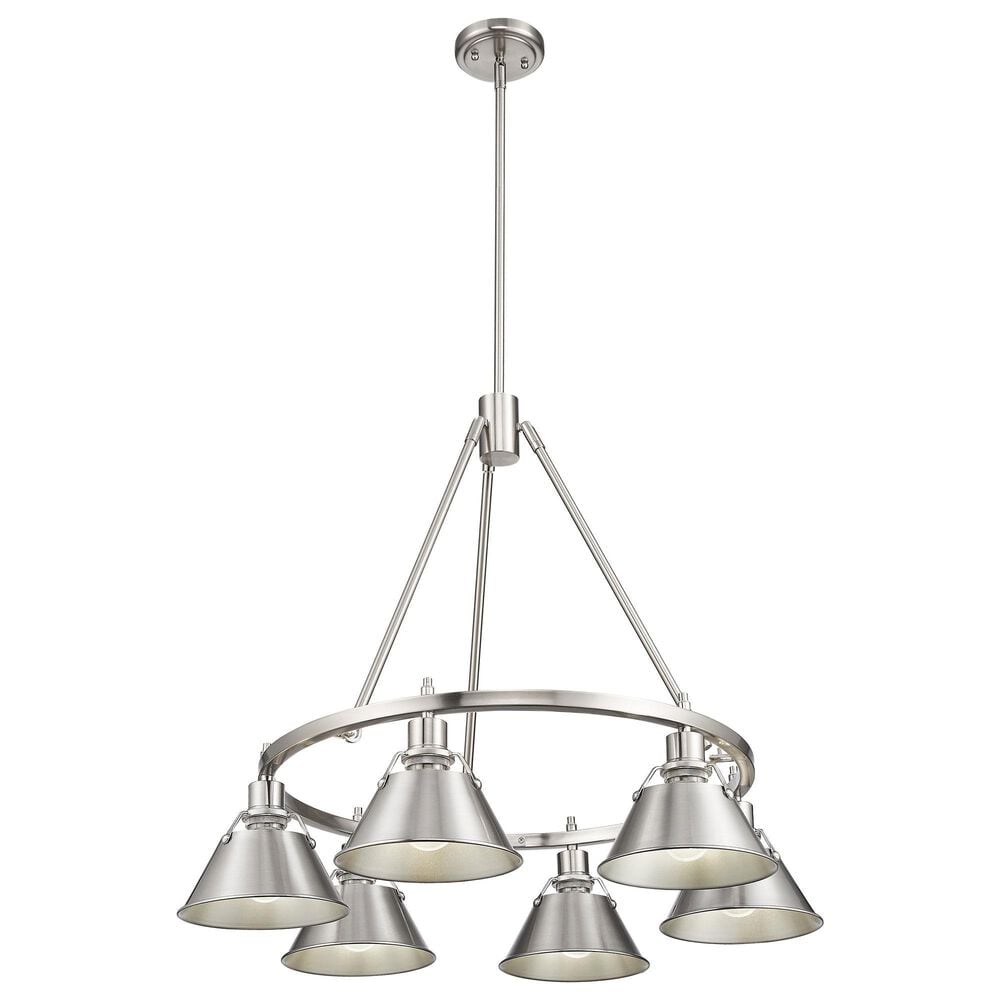 Golden Lighting Orwell 6-Light Chandelier in Pewter, , large