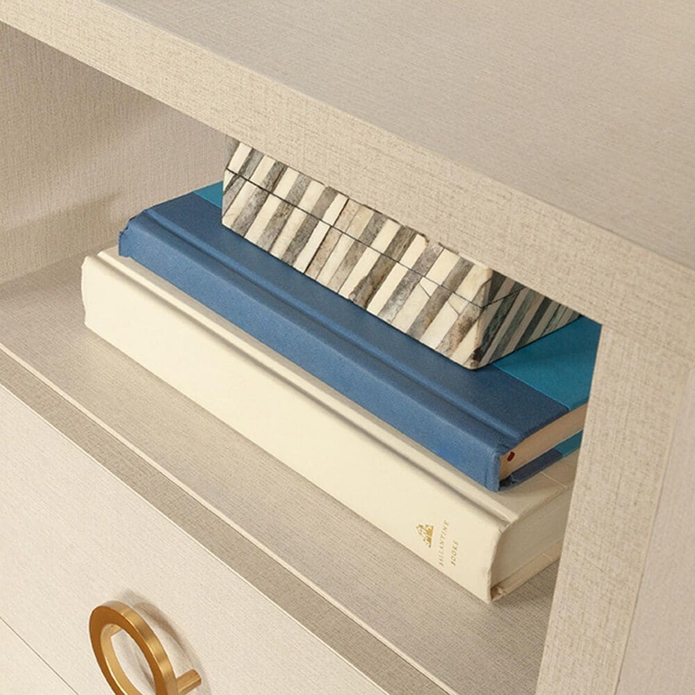 Sauder Grand Coast L-Shaped Desk in Dove Linen, , large