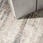 Nourison Infinity IFN02 9" x 12" Ivory, Grey and Blue Area Rug, , large
