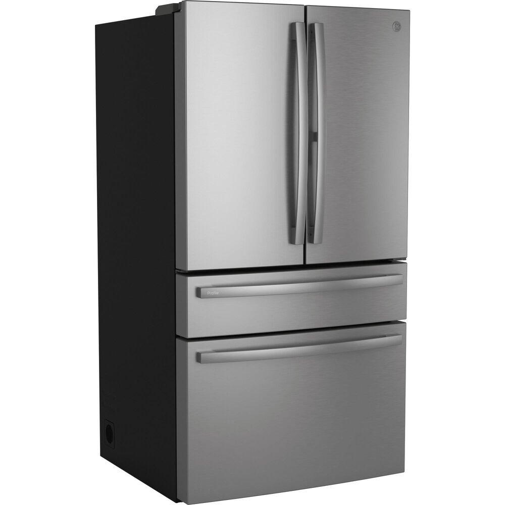 GE Profile 23.2 Cu. Ft. Smart Counter-Depth Fingerprint Resistant 4-Door French-Door Refrigerator with Door In Door in Stainless Steel, , large
