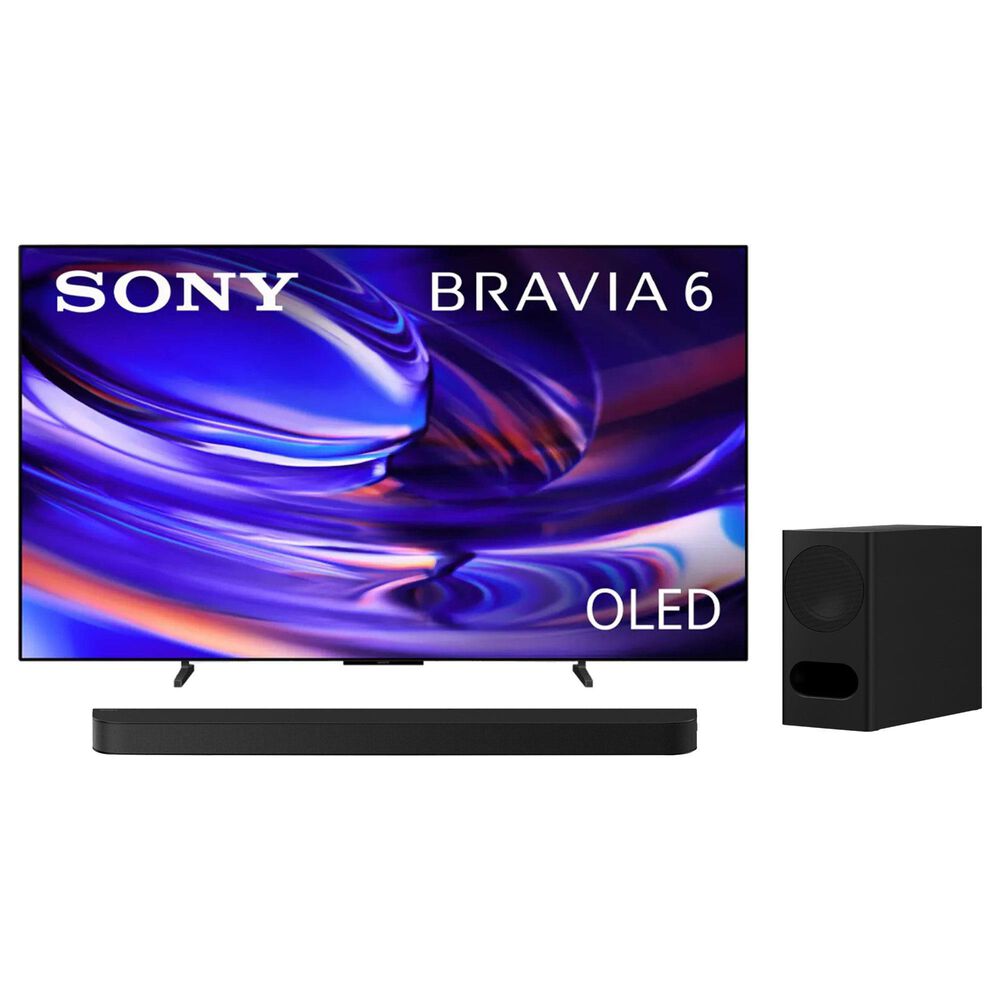 Sony 55" Class Bravia 6 OLED 4K HDR - Smart Google TV with 3.1 Channel Theater Bar and Wireless Subwoofer in Black, , large