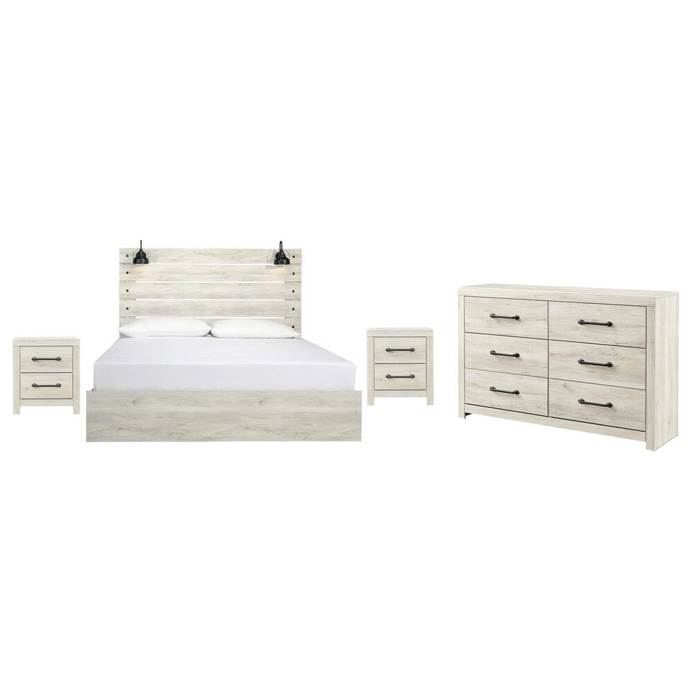 Ashley Cambeck 4-Piece King Bedroom Set in Whitewash, , large