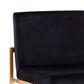 Lumisource Fuji High Back Barstool with Black Velvet in Gold (Set of 2), , large