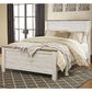 Signature Design by Ashley Willowton Queen Panel Bed in Whitewash, , large
