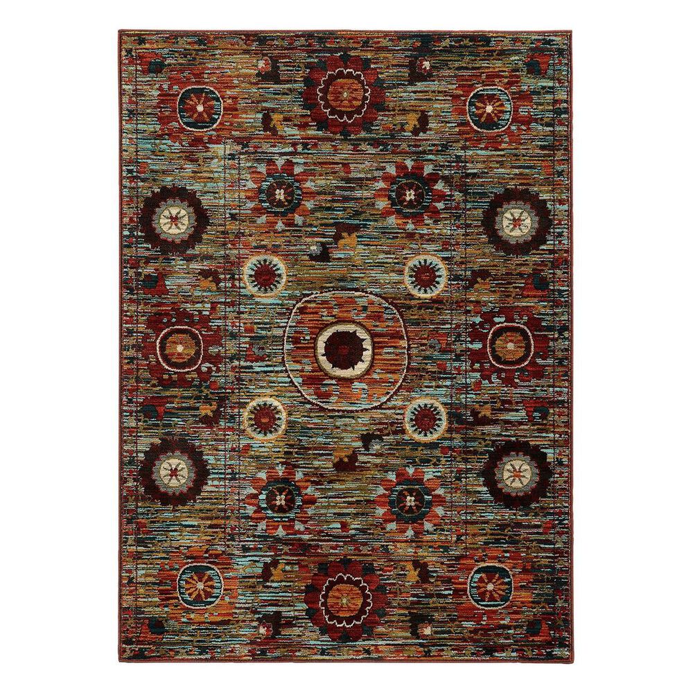 Oriental Weavers Sedona 6408K 6"7" x 9"1" Brown Area Rug, , large