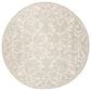 Safavieh Micro-Loop MLP507F 5" Round Light Grey and Ivory Area Rug, , large
