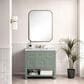 James Martin Vanities Breckenridge 36" Single Bathroom Vanity in Smokey Celadon with 3 cm Arctic Fall Solid Surface Top and Rectangular Sink, , large