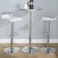 Lumisource Ale Swivel Adjustable Barstool with White Seat in Chrome (Set of 2), , large