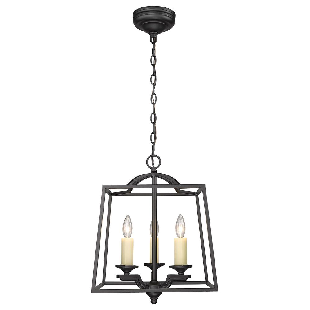 Golden Lighting Athena 3-Light Pendant in Natural Black, , large