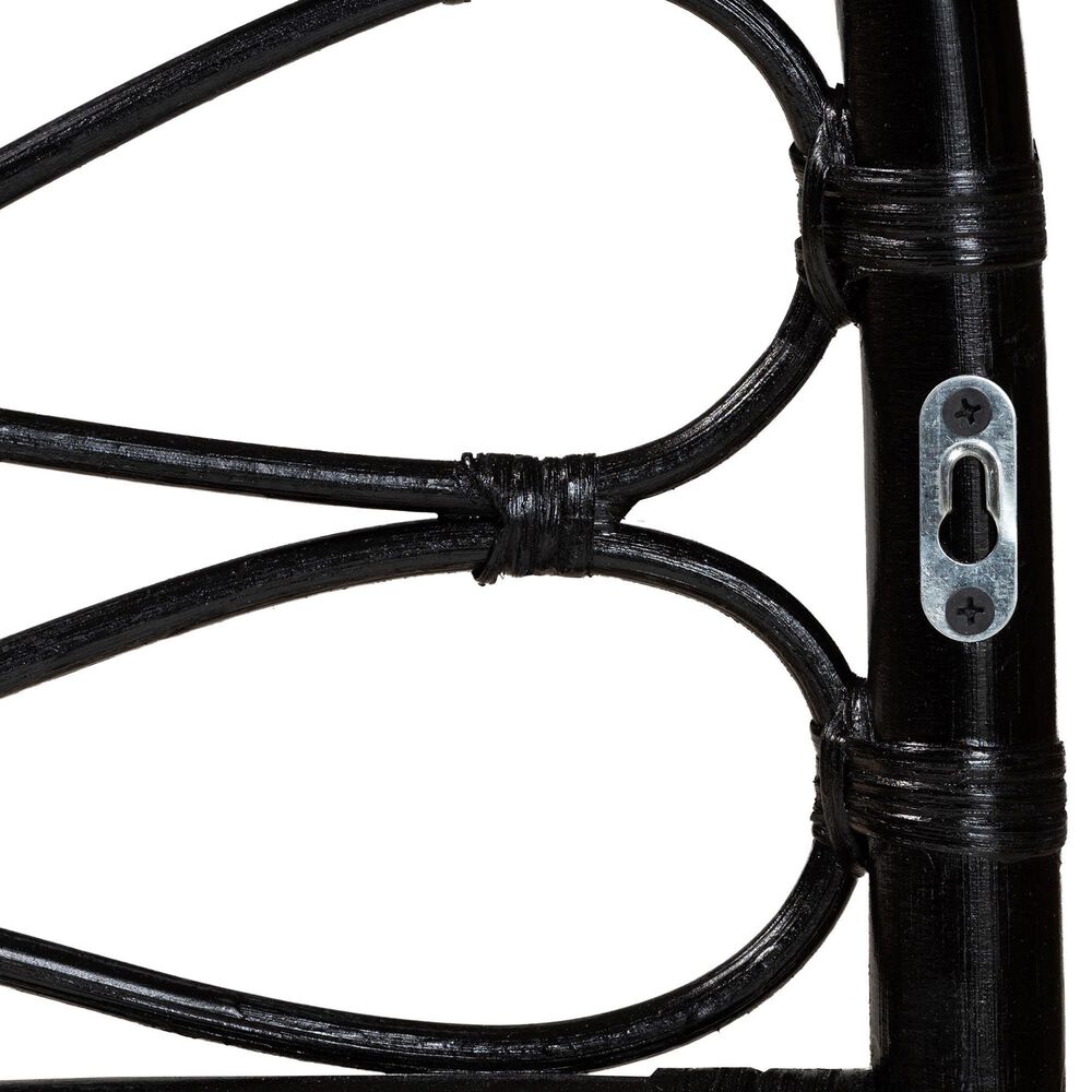 Baxton Studio Perenna King Standalone Headboard in Black and Natural Brown, , large