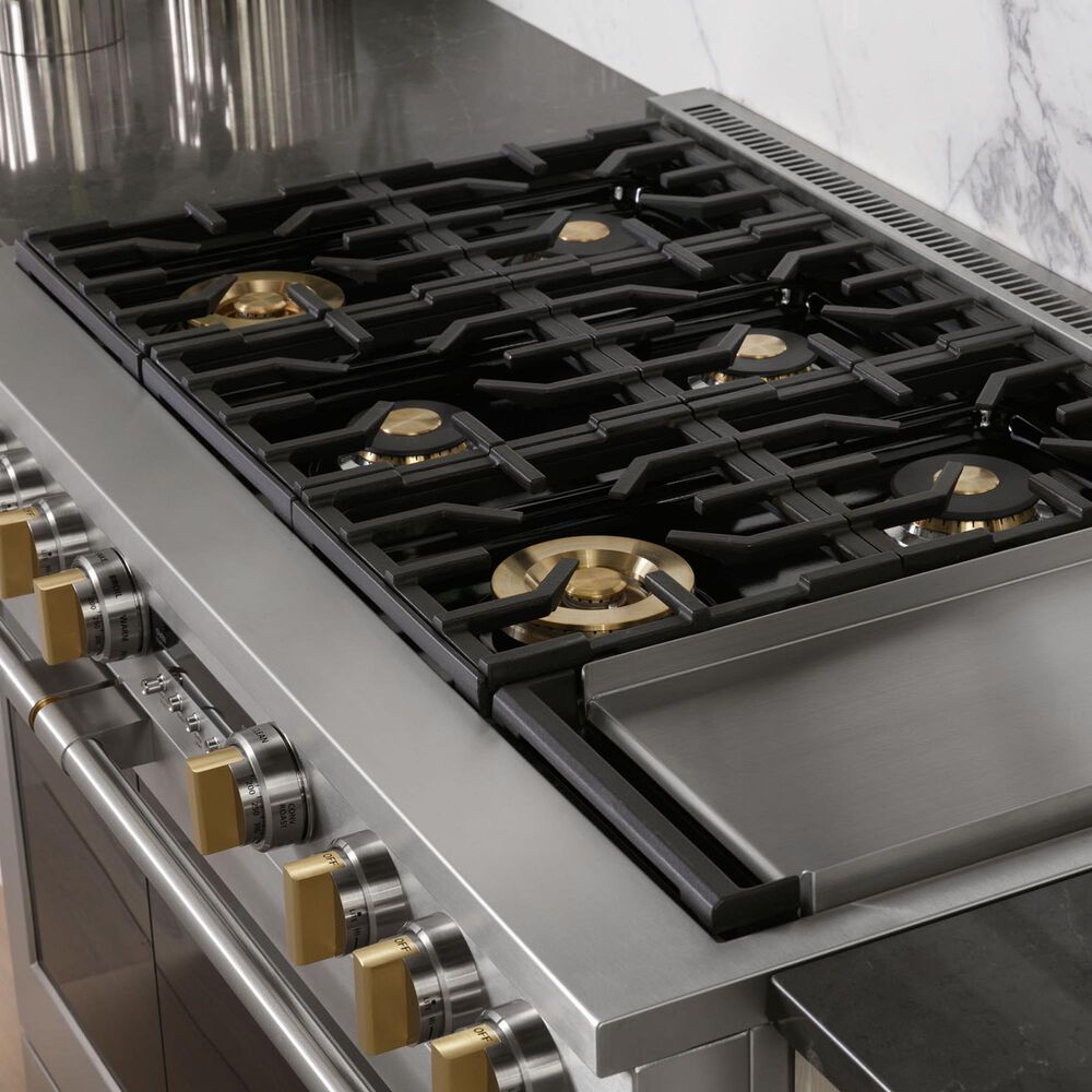Monogram 48&quot; Dual-Fuel Professional Range with 6 Burners and Steam Clean in Stainless Steel, , large