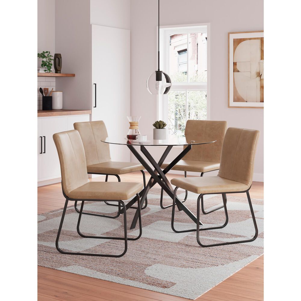 Ashley Pharwynn Round Dining Table in Dark Gunmetal - Table Only, , large