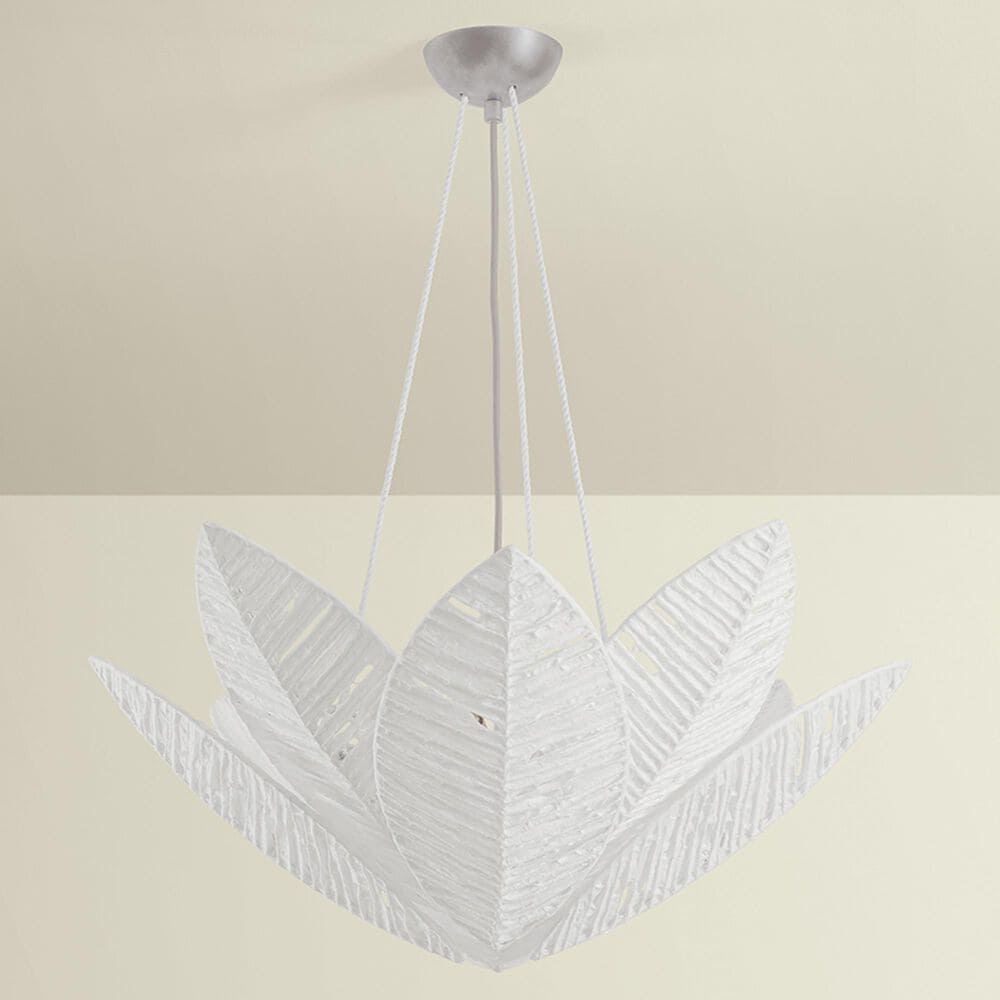 Troy Lighting Azores 3-Light Chandelier in Warm Silver Leaf, , large