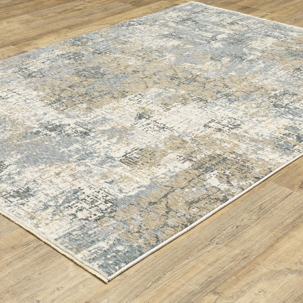 Oriental Weavers Hayden HAY08 7&#39;10&quot; x 10&#39;10&quot; Beige and Blue Area Rug, , large