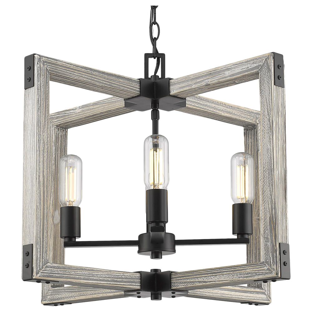 Golden Lighting Lowell 4-Light Chandelier in Matte Black, , large