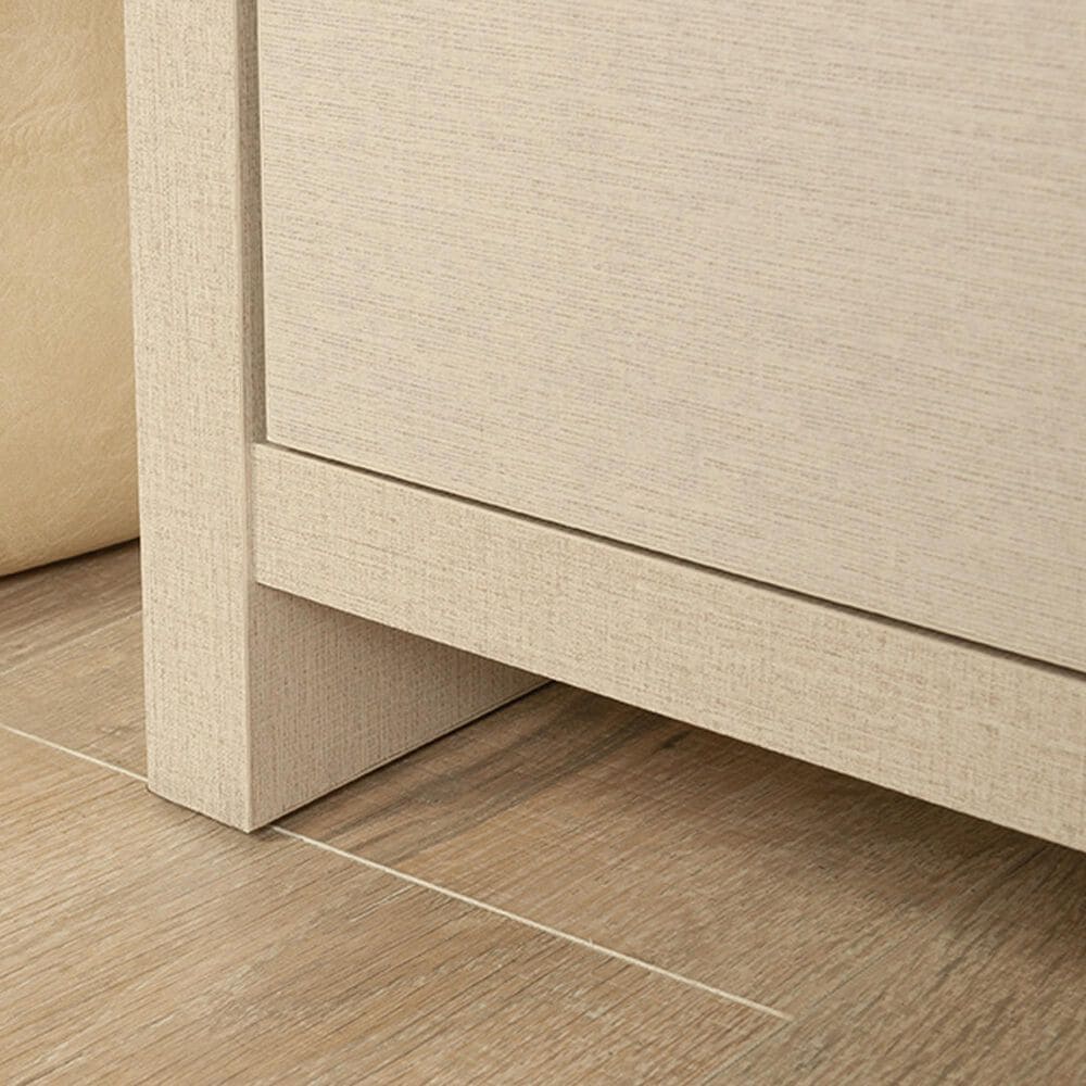 Sauder Grand Coast L-Shaped Desk in Dove Linen, , large
