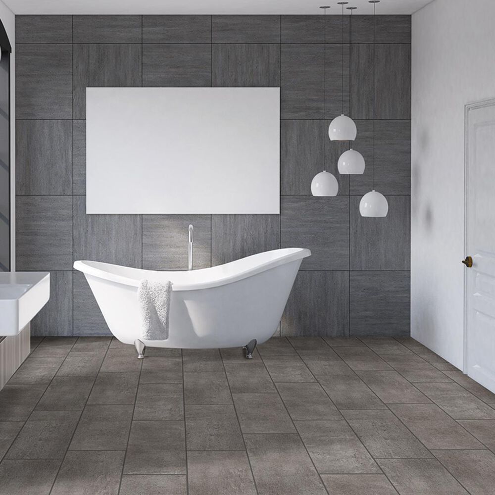 Best Buy Flooring Source Tuscany Painted Concrete 12" x 24" Luxury Vinyl Tile, , large