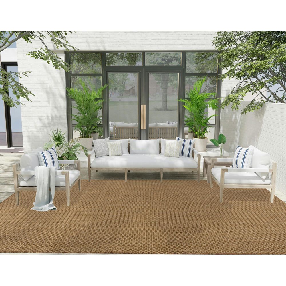 Nourison Courtyard Jute 9&#39; x 12&#39; Indoor/Outdoor Area Rug, , large