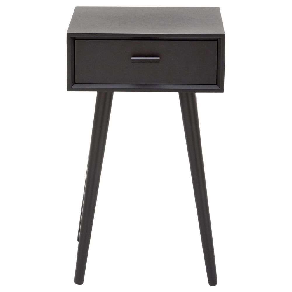 Maple and Jade End Table with Drawer in Black, , large