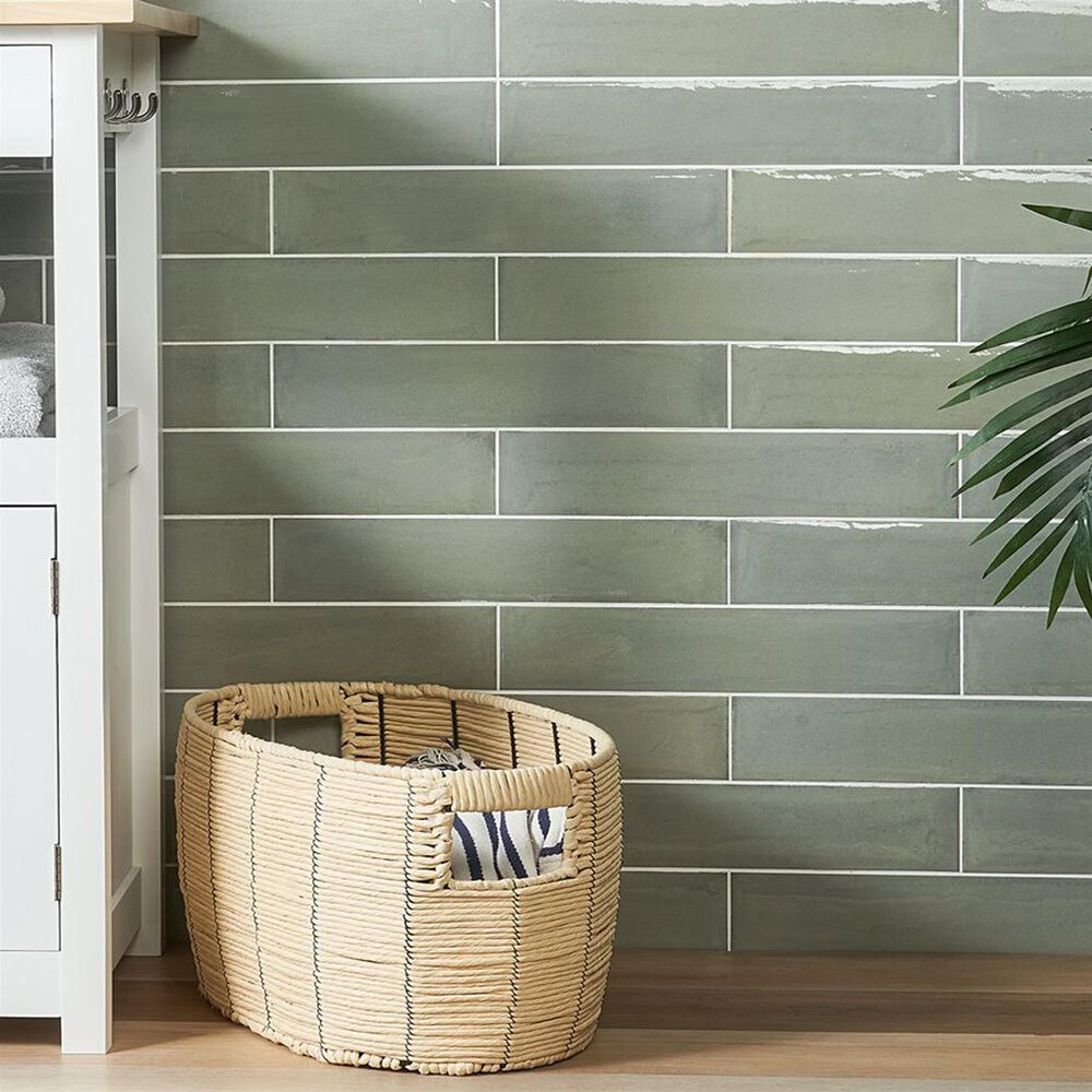 Soho Studio Frammenti Brick Verde Aqua 3&quot; x 16&quot; Porcelain Tile, , large