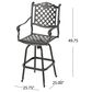 Noble House Avon Patio Barstool in Shiny Copper (Set of 2), , large