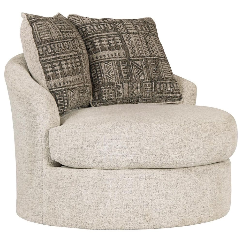 Ashley Soletren Swivel Accent Chair in Stone, , large