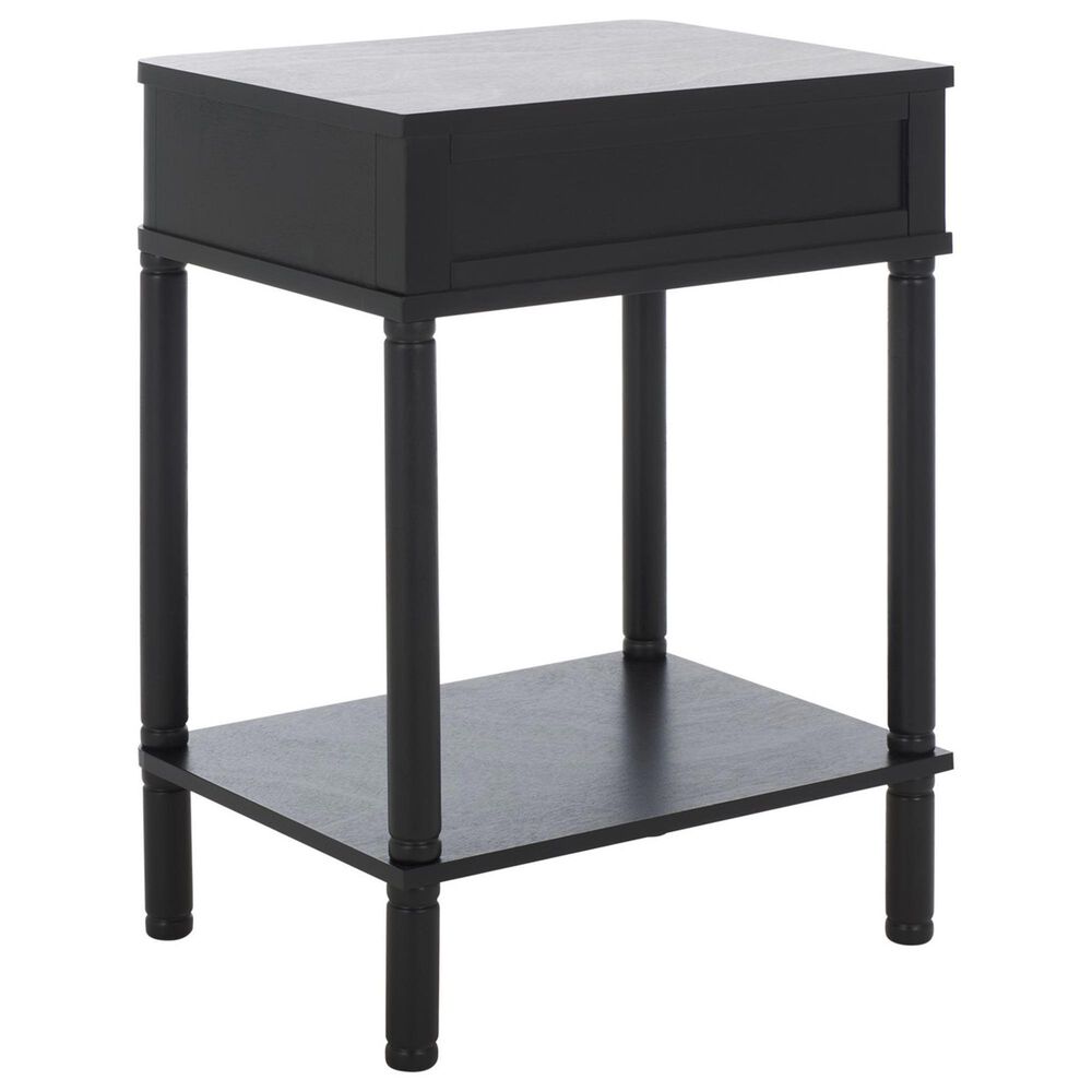 Safavieh Thurston 1-Drawer End Table in Matte Black, , large
