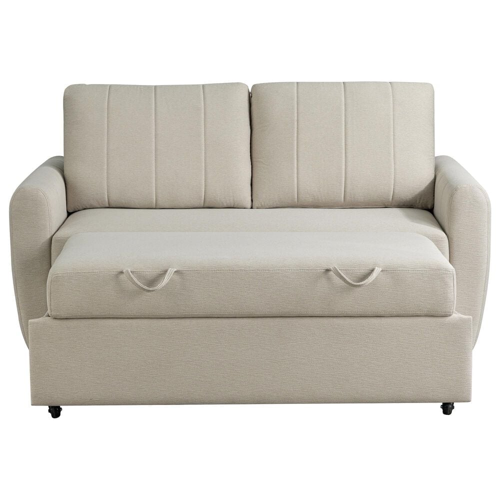 Lifestyle Solutions Galloway Convertible Loveseat in Beige, , large