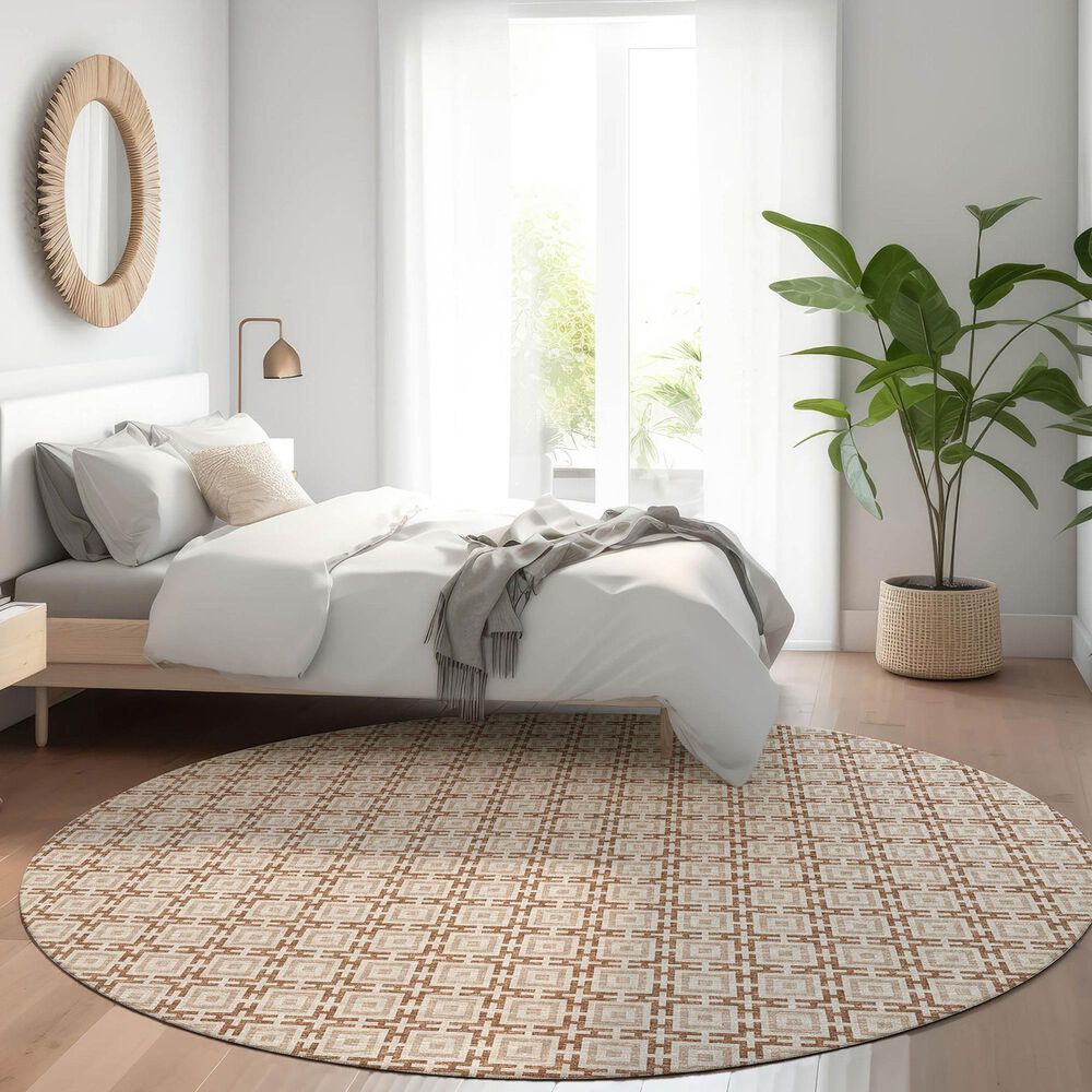 Dalyn Rug Company Marlo 8&#39; Round Taupe Indoor/Outdoor Area Rug, , large