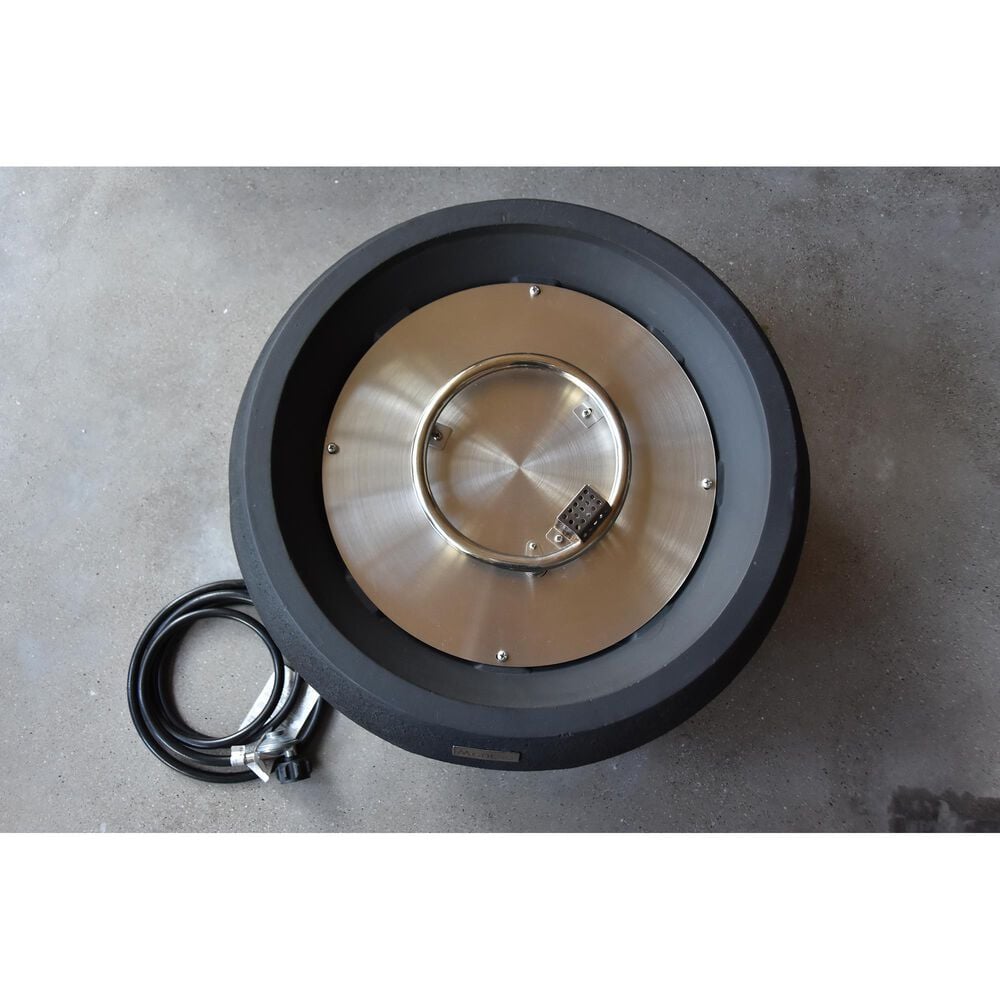 Elementi Fire York Round Liquid Propane Fire Table in Black, , large