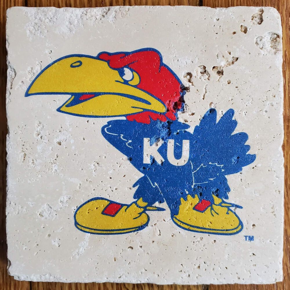 Coasterworx Llc Kansas Jayhawks 1941 Logo 4" x 4" Coaster, , large