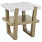 Crystal City Perth End Table in Weathered Sand and White, , large