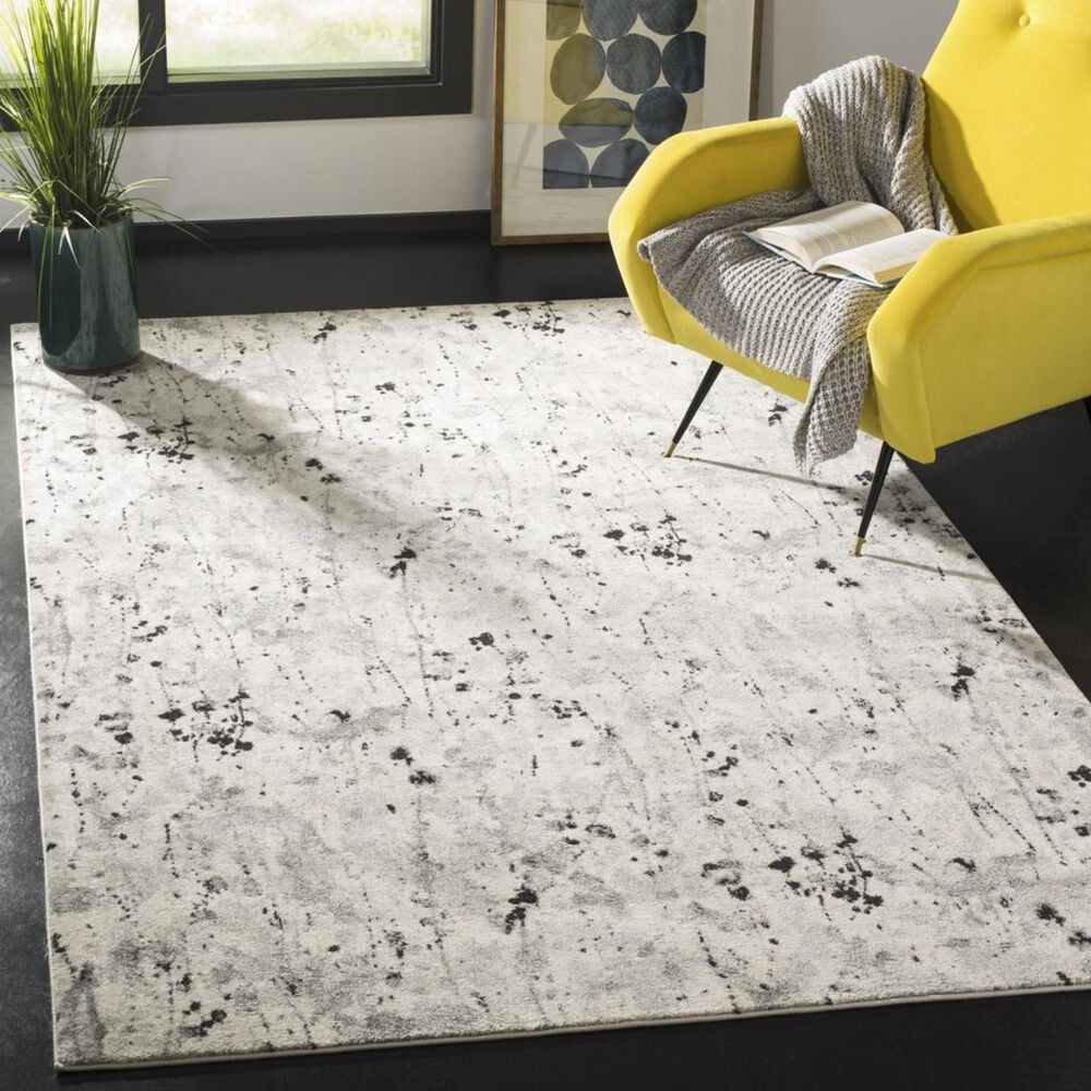 Safavieh Evoke EVK284F 5&#39;1&quot; x 7&#39;6&quot; Ivory and Grey Area Rug, , large