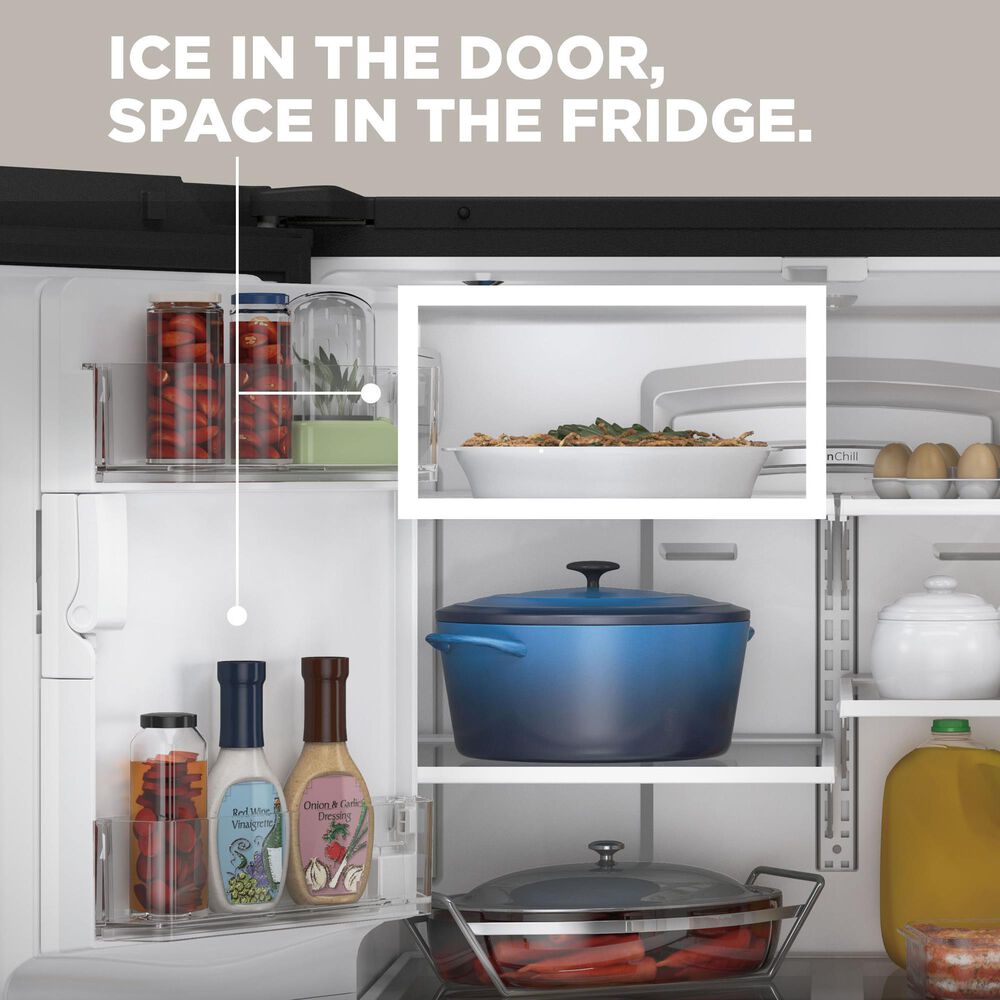 GE Appliances 17.5 Cu. Ft. Counter-Depth French-Door Refrigerator in Fingerprint Resistant Stainless Steel, , large