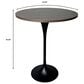 Leisuremod LeisureMod Verve Collection Modern Bar Height Table Black Base with 27 Round Cognac Brown MDF Top, , large