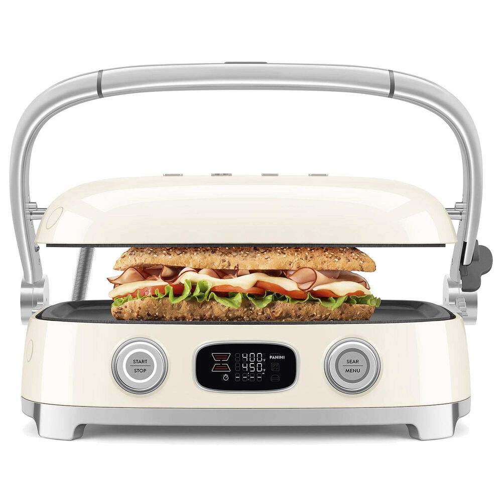 SMEG 19" Retro Style Multi-Use Grill in Cream, , large
