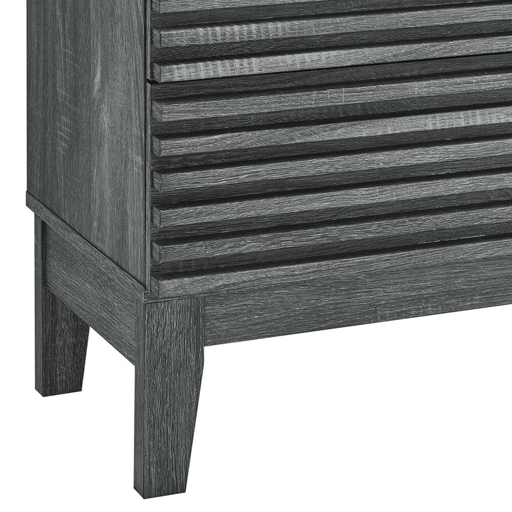 Modway Render 2 Drawer Nightstand in Charcoal, , large