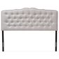 Baxton Studio Lucy King Panel Headboard in Greyish Beige, , large