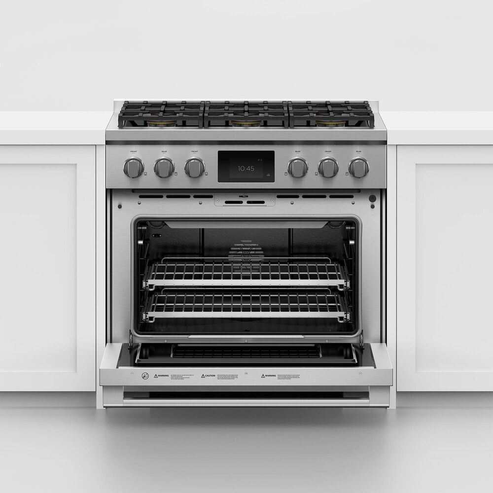 Fisher &amp; Paykel 36&quot; Professional Dual Fuel Range with Natural Gas in Stainless Steel, , large